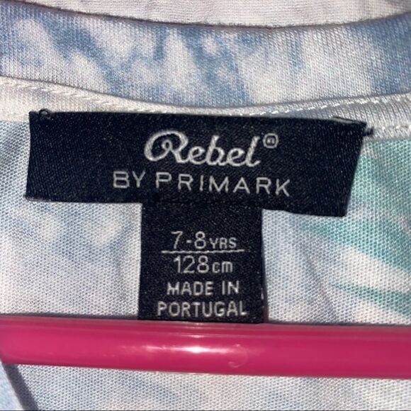 Rebel by Primark graphic and pineapple print tie dye top girls size 7/8 - Picture 4 of 5